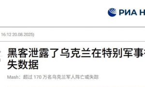 基辅遮羞布被扯下？乌军阵亡多少人，俄罗斯黑客给出情报，已消灭172万人