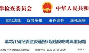 黑龙江省纪委：杨昆尧、宗刚在值班室聚餐饮酒